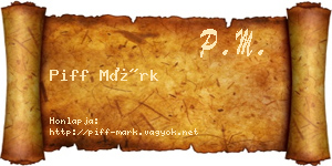 Piff Márk névjegykártya